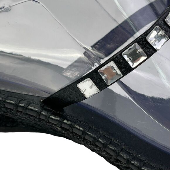 Cole Haan Kalla Thong Flip Flop Sandals Womens 6.5 Black Bejewelled Jewel Bling - Picture 4 of 9